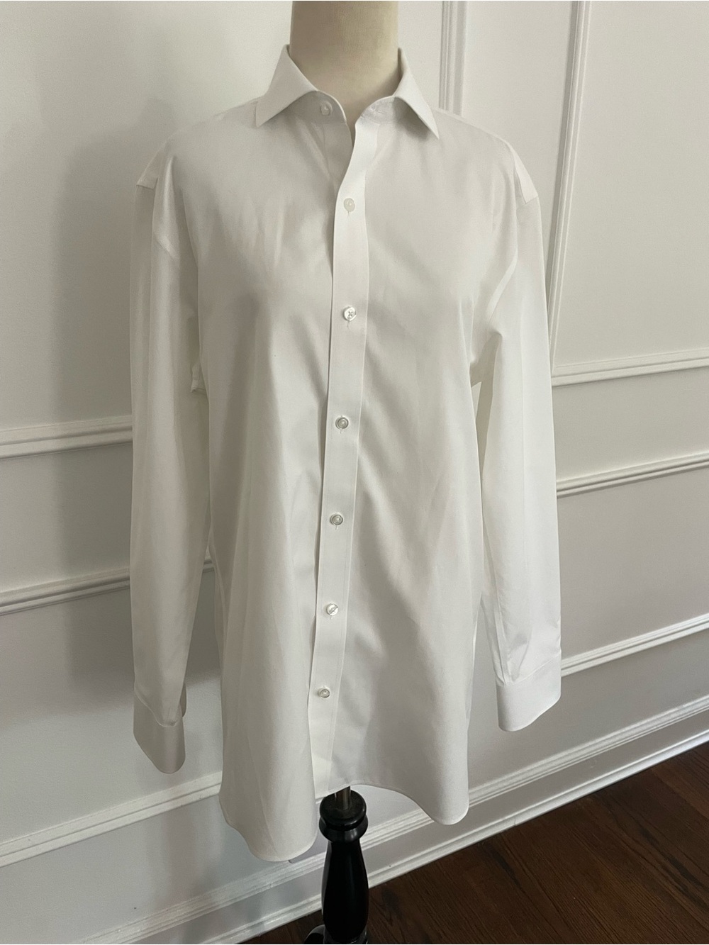 Bonobos Wrinkle‑Free Slim Fit Dress Shirt – 15.5 / 34 – White